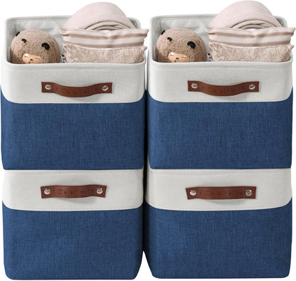 DECOMOMO Storage Bins Fabric Storage Baskets for Shelves, Linen Closet Organization Toys Nursery