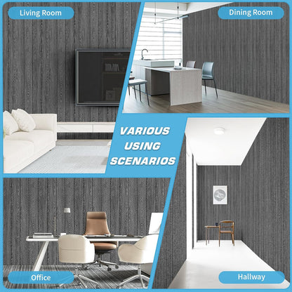Art3d 4-Pack Glue-On Herringbone Wainscoting Panel for Interior Wall Decor - 104 x 12 Inch