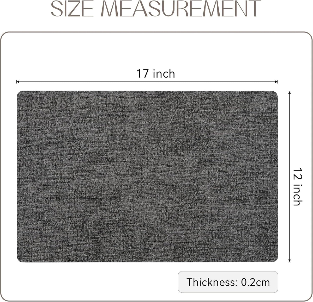 Romanstile Vinyl Placemats Set of 6-12 X 18 Inch - Heat Resistant Place Mats 100% Waterproof
