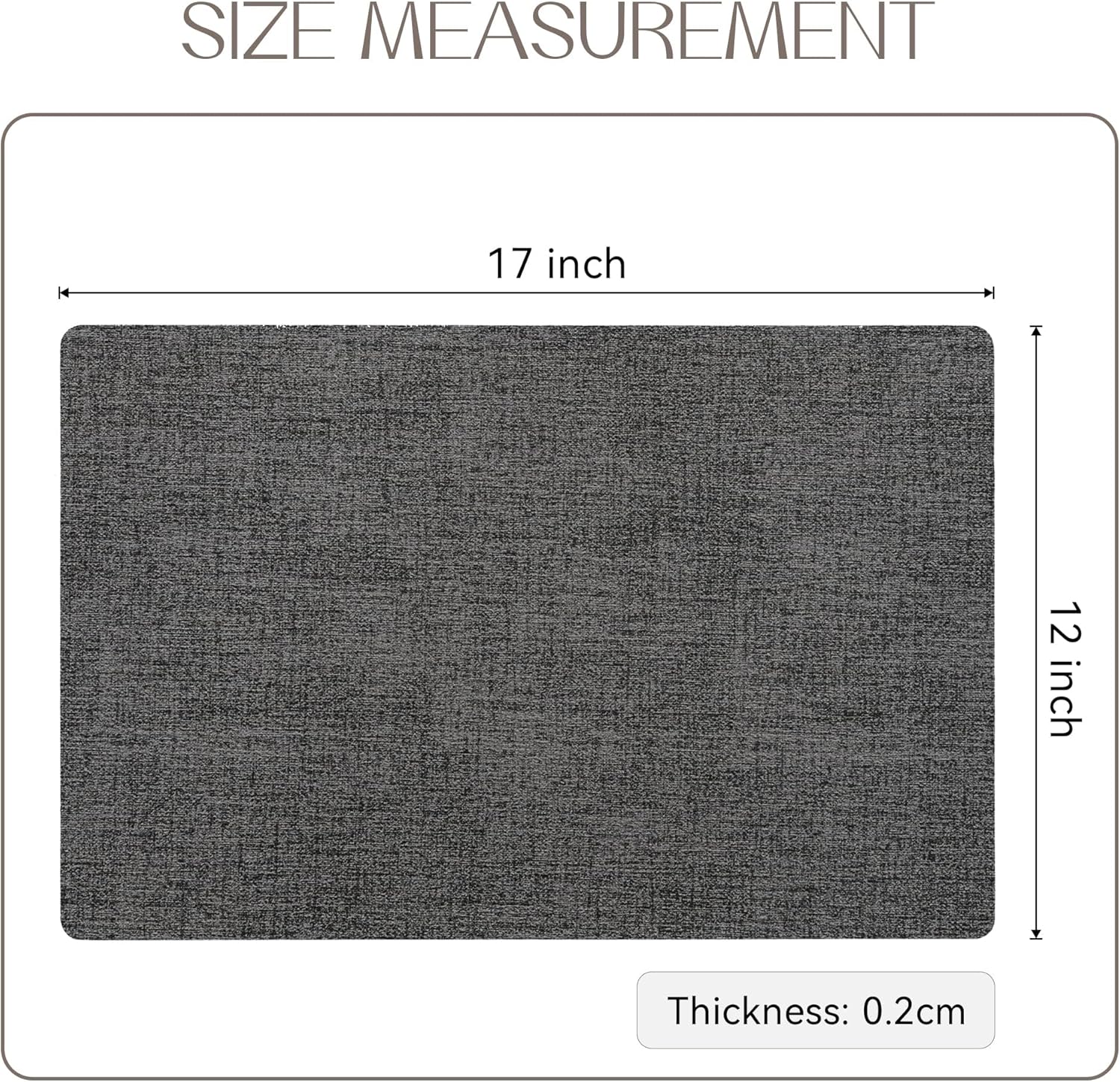 Romanstile Vinyl Placemats Set of 6-12 X 18 Inch - Heat Resistant Place Mats 100% Waterproof