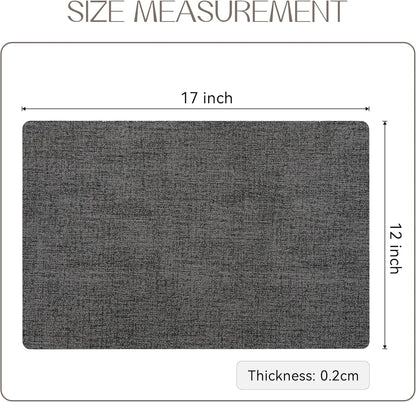 Romanstile Vinyl Placemats Set of 6-12 X 18 Inch - Heat Resistant Place Mats 100% Waterproof