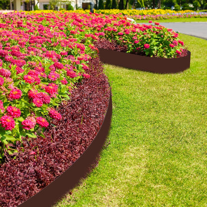 6 Inch Tall 66 ft Length No Dig Landscape Plastic Edging Kit with Hammer Spikes Plastic Garden