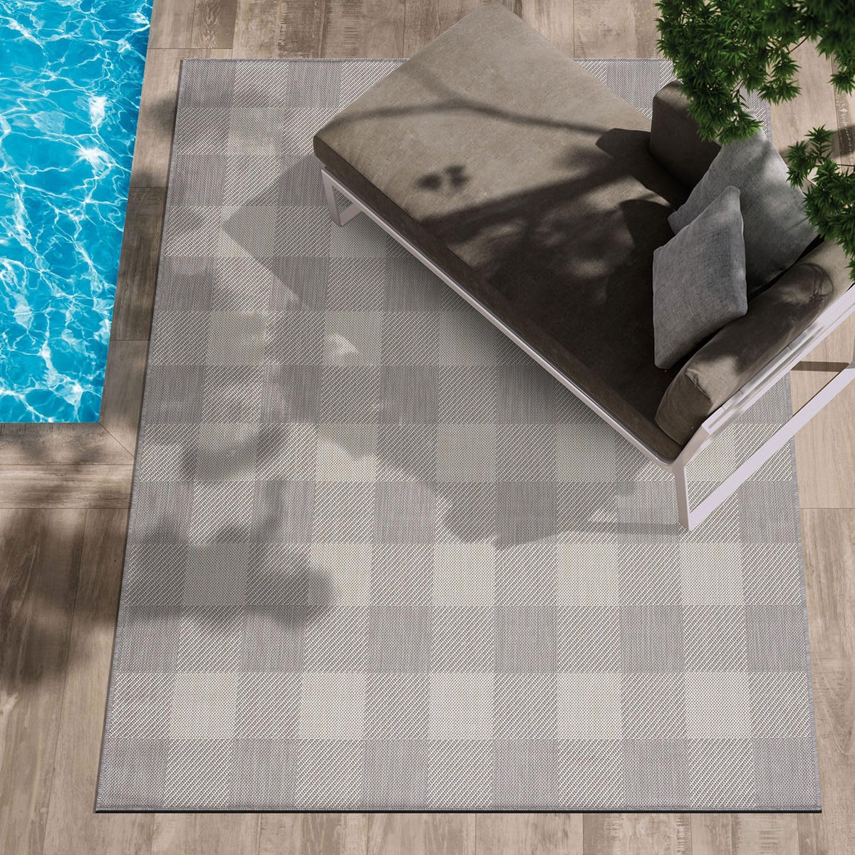 CAMILSON Outdoor Rug - Modern Area Rugs for Indoor and Outdoor Patios, Kitchen and Hallway mats