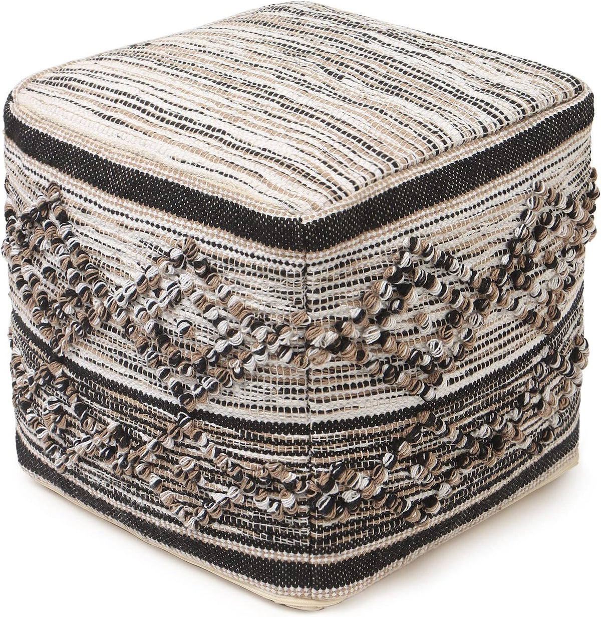REDEARTH · Tufted Pouf Ottoman with Filler Textured Storage Cube Bean Bag Pouffe Footrest for