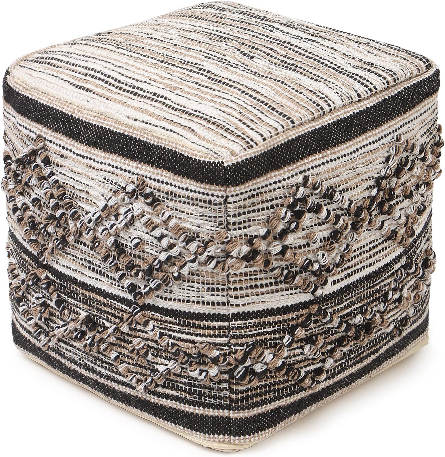 REDEARTH · Tufted Pouf Ottoman with Filler Textured Storage Cube Bean Bag Pouffe Footrest for