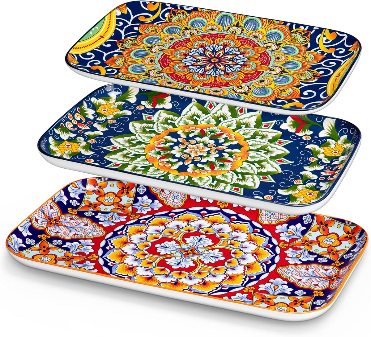 vancasso Serving Platters Set of 3, 16"/14"/12" Inch Rectangular Trays - Serving Platter Extra