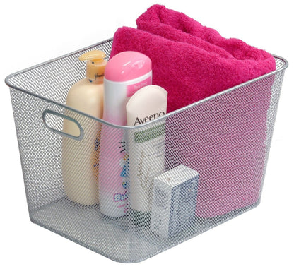 YBM Home Mesh Wire Storage Basket for Shelves, Pantry Organization, and Kitchen - Multipurpose