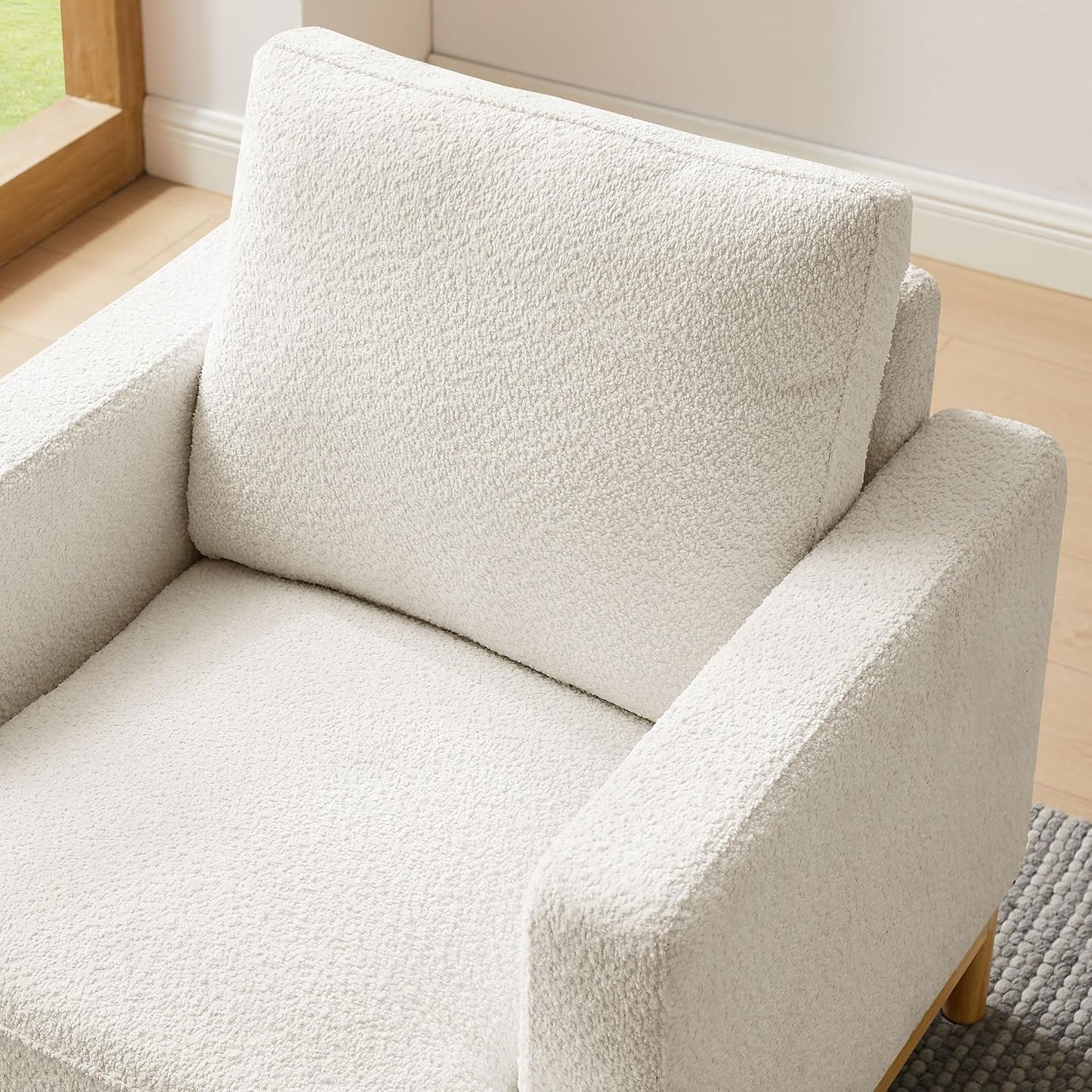 Oversized Accent Chair, Mid Century Modern Upholstered Armchair for Living Room, Comfy Chair for