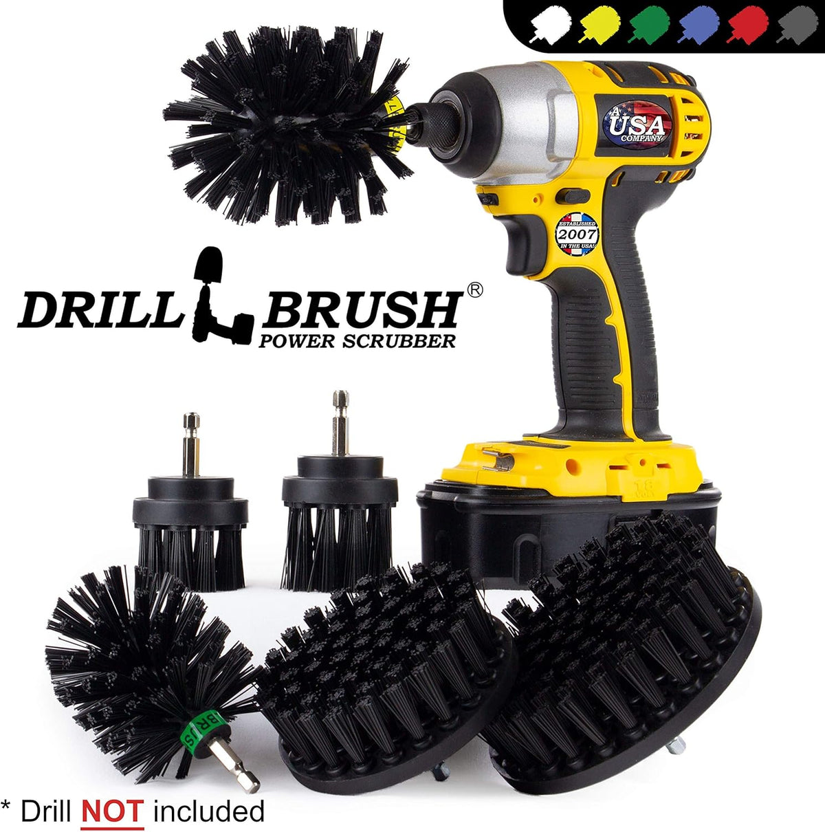 The Ultimate No-Wire Grill Brush Kit - BBQ Accessories - Drill Brush - Rust Remover - Cast Iron