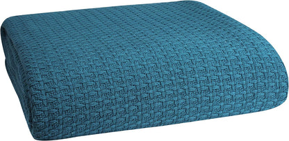 Elvana Home 100% Cotton Bed Blanket, Breathable Bed Blanket Twin Size, Cotton Thermal Blankets