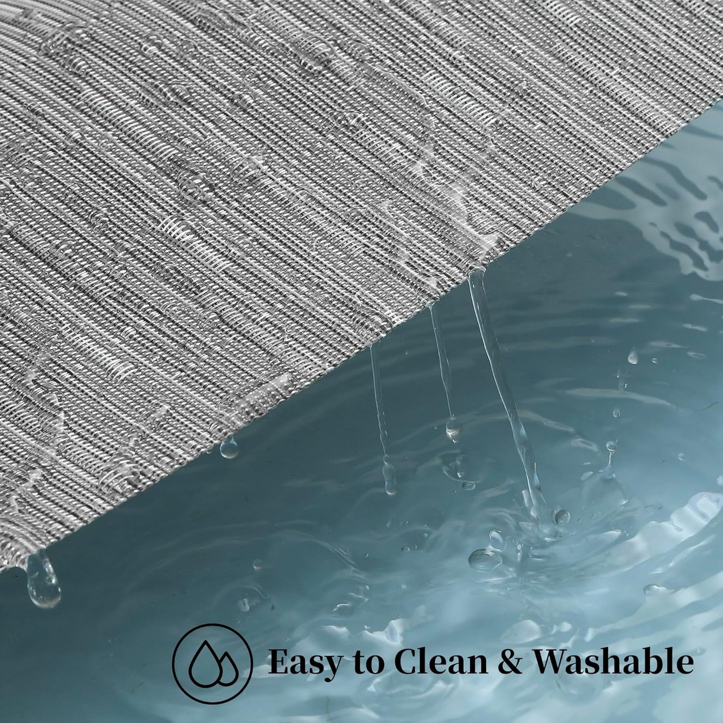 Leetaltree Silver Placemats Set of 6 - Heat Resistant Non-Slip Place mats for Dining Table