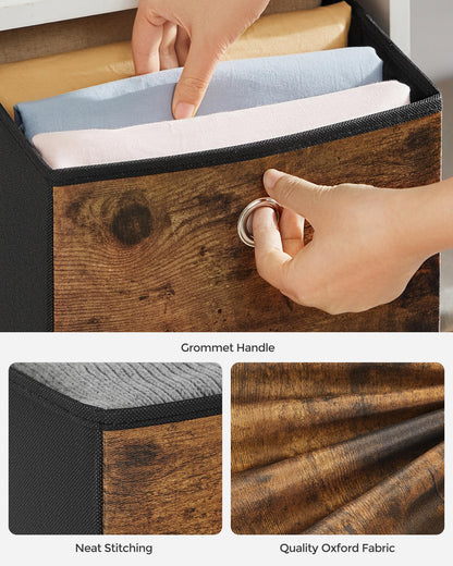 SONGMICS Storage Cubes, Set of 6, 13-Inch Foldable Closet Organizers