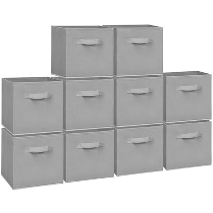 STORAGEIDEAS 11 Inch Fabric Storage Cubes, Sturdy Foldable Storage Bins, Heavy Duty Cube Organizer
