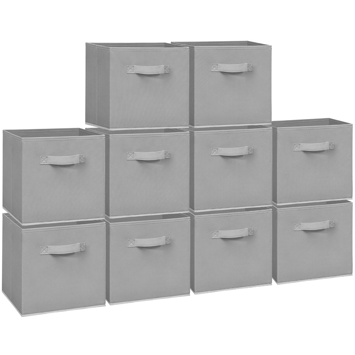 Easi 11 inch Cube Storage Bins, 10 Storage Cube Organizer, Collapsible Fabric storage cubes with