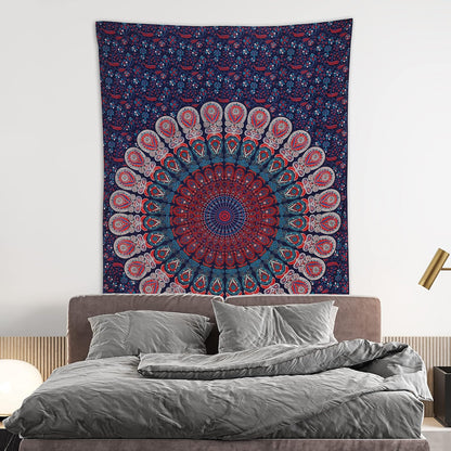 Bless International Handmade Indian hippie Bohemian Psychedelic Peacock Mandala Wall hanging