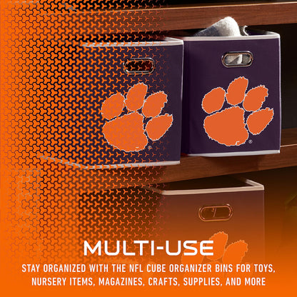 Franklin Sports NCAA Storage Bin - Cube Organizer - Clemson