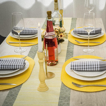 AHHFSMEI Placemats Set of 8 for Dining Table Washable Woven Vinyl Non-Slip 18x12 inches Placemat