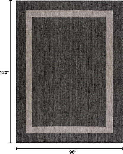 CAMILSON Outdoor Rug 8x10,Modern Outside Rugs for Patios Porches Waterproof Durable Washable