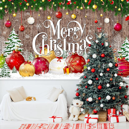 Irenare Christmas Backdrop Merry Christmas Banner Party Decoration Xmas Photography Background