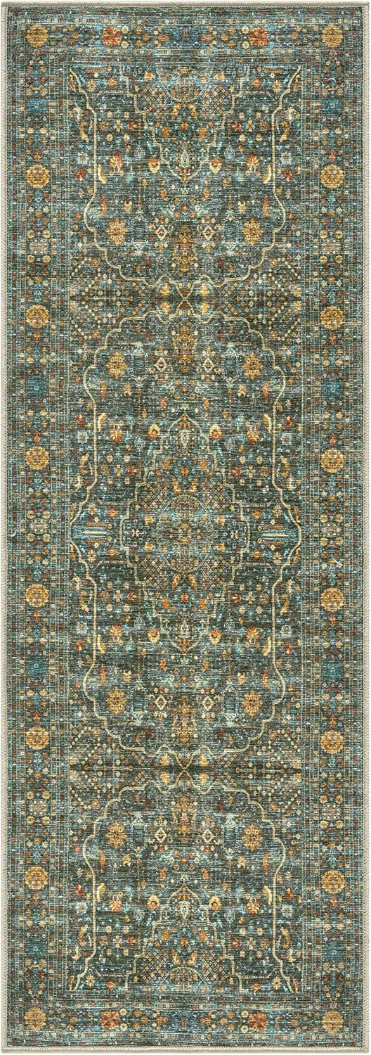 Keen Home Design 2x10 Rug - Machine Washable Runner Rug with Non-Slip Backing, Ideal for Hallway