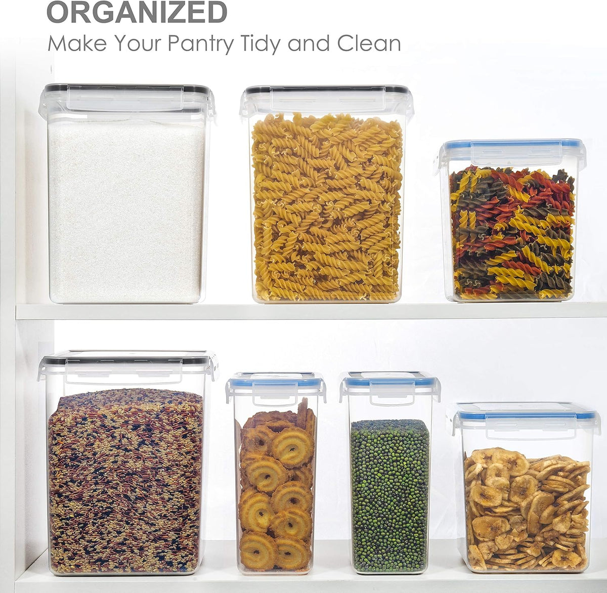 Medium Food Storage Containers with Lids Airtight 3.6L /121.7Oz, for Flour, Sugar, Baking Supply