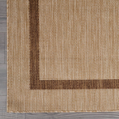 Bordered Outdoor Rug 6x9 Washable Outside Carpet for Indoor Patio Porch Waterproof Easy Cleaning