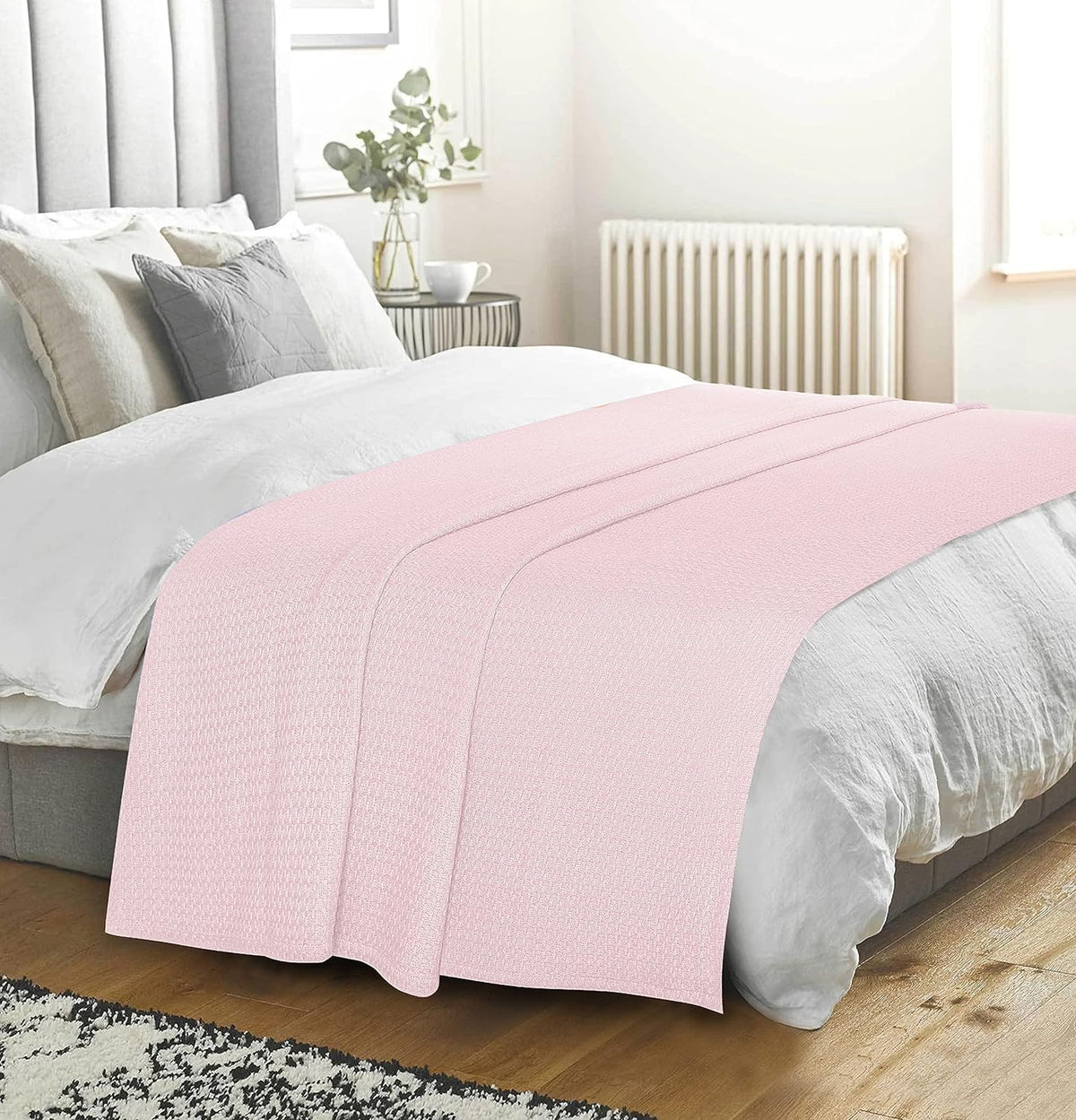 BELIZZI HOME 100 Cotton Bed Blanket, Breathable Bed Blanket Twin Size, Cotton Thermal Blankets