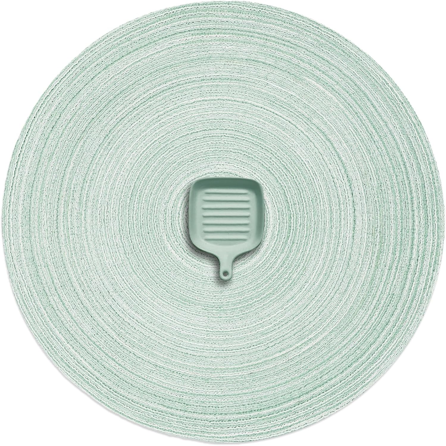 AHHFSMEI Round Braided Placemats Set of 6 Round Table Mats for Dining Tables Natural Woven Heat