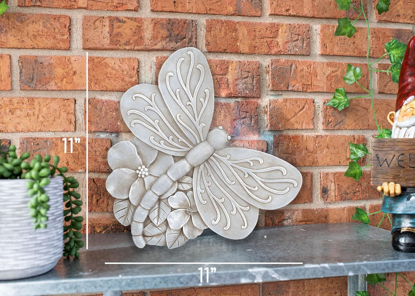 NAT & Jules Animal Character Shaped Dimensional Indoor Outdoor 11 inch Cast Resin Decorative Garden