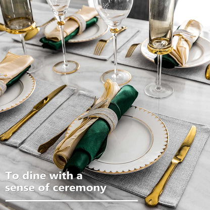 Home Brilliant Cloth Placemats Set of 8 Heat Resistant Washable Plate Mats Placemats for Parties