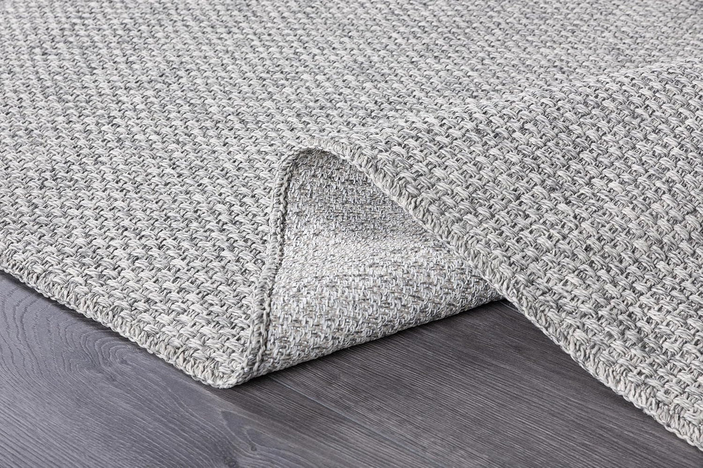 CAMILSON Easy Jute Rug 2x3, Indoor Outdoor Gray Color Farmhouse Area Rugs for Living Room and