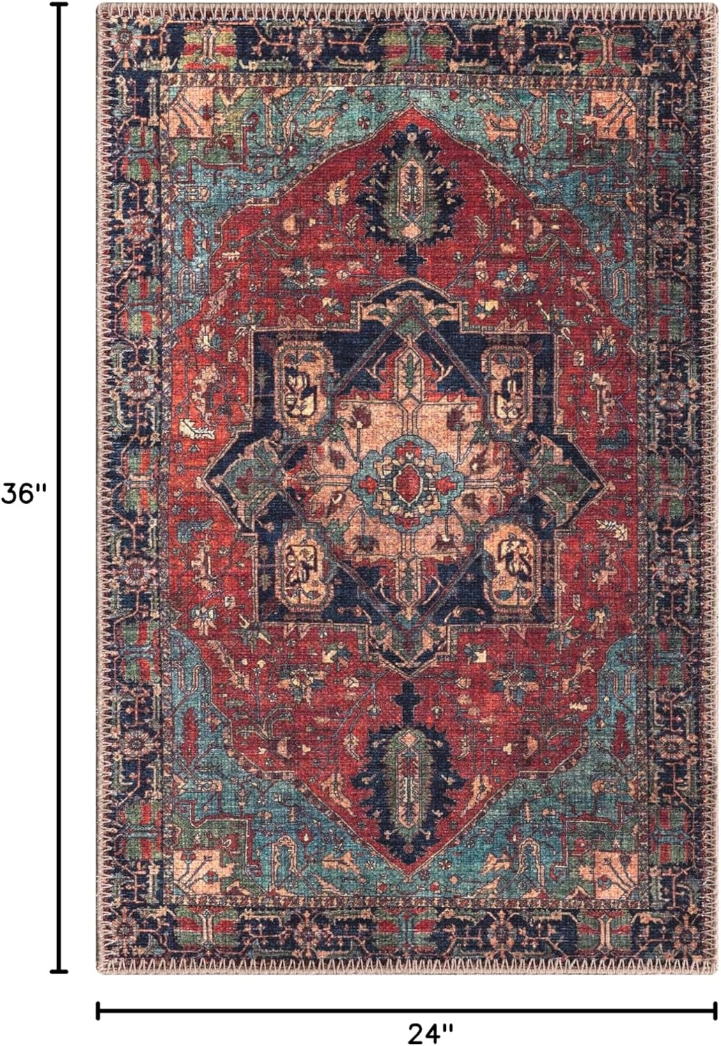 Keen Home Design 2x3 Rug - Machine Washable Entry Rug with Non-Slip Backing, Ideal for Enteryway