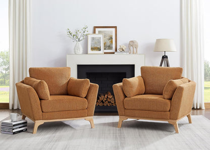 Large-Sized Accent Chair, Thick Cushion Bedroom Reading Chair, Comfortable Living Room Single Sofa，