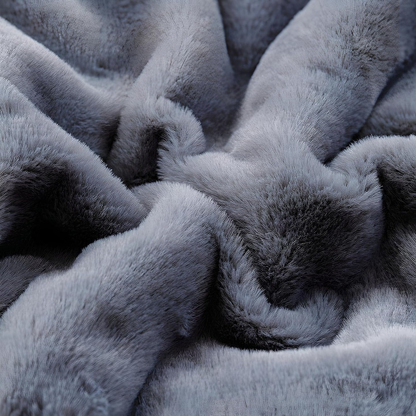 UKELER Soft Faux Fur Throw Blanket Large Solid Reversible Shaggy Blanket Plush Thick Fluffy