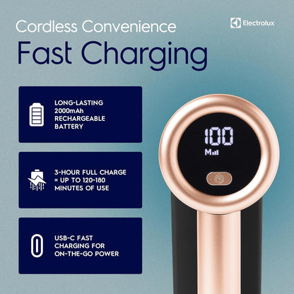 Electrolux Rechargeable Fabric Shaver | 3-Speed Lint Remover for Clothes & Furniture | Eliminates
