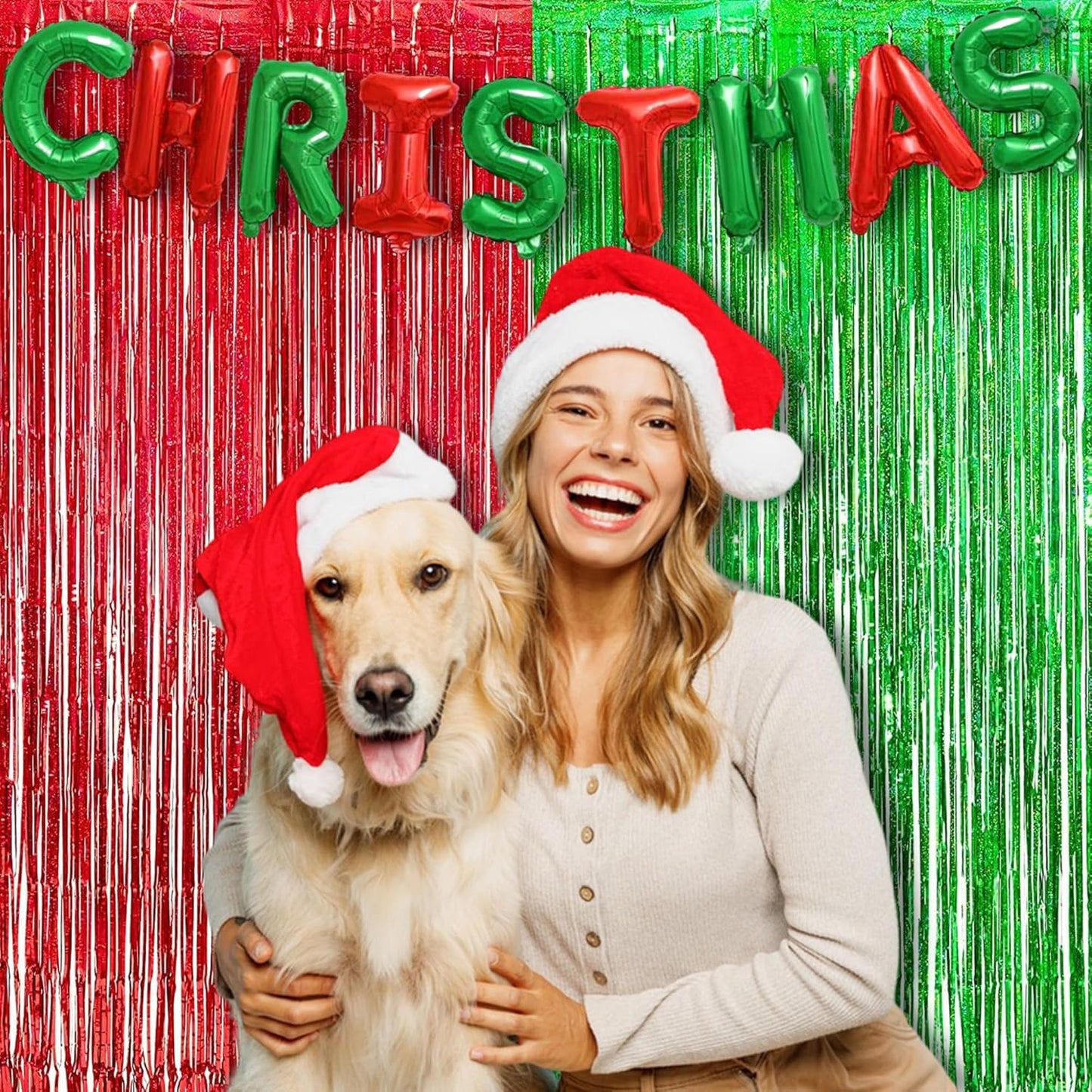 BRAVESHINE Tinsel Foil Fringe Curtains - 2 Pack 3.2 x 8.2 ft Metallic Photo Booth Streamer