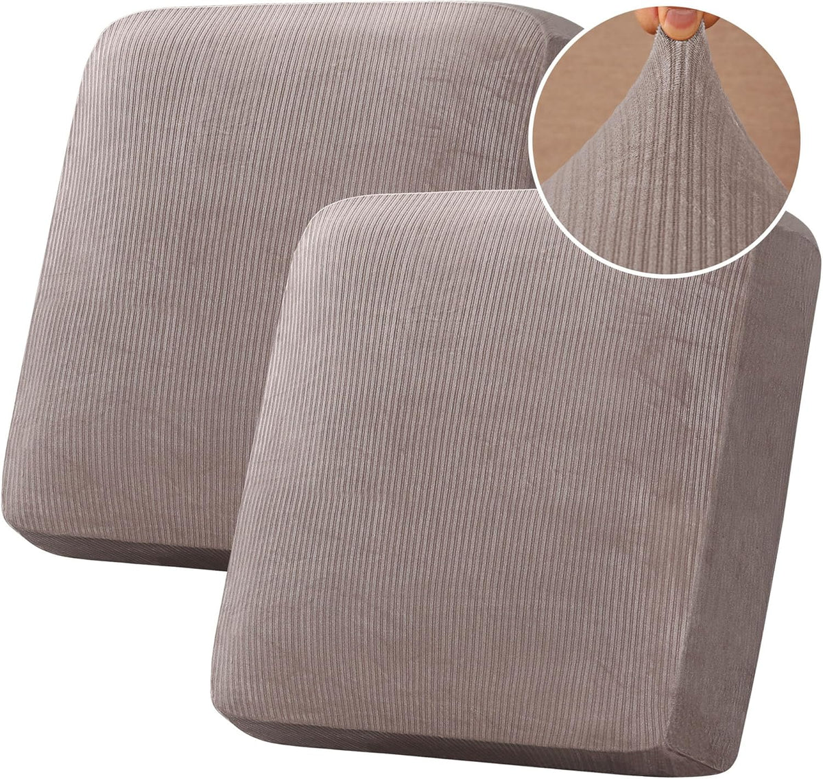 H.VERSAILTEX Velvet Stretch Couch Cushion Cover Plush Cushion Slipcover for Chair Loveseat Sofa