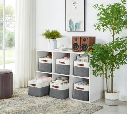 DECOMOMO Storage Baskets for Shelves - Fabric Closet Organizers and Storage Bins, Perfect Baskets