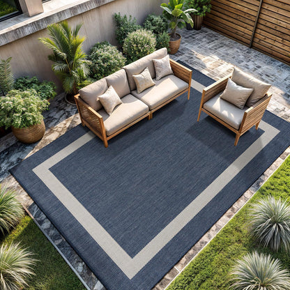 CAMILSON Outdoor Rug 9x12, Large Modern Outside Rugs for Patios Porches Waterproof Durable Washable