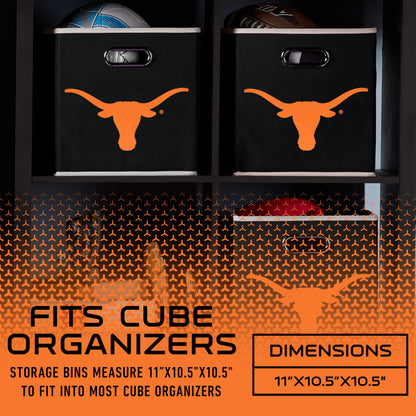 Franklin Sports NCAA Storage Bin - Cube Organizer - Texas