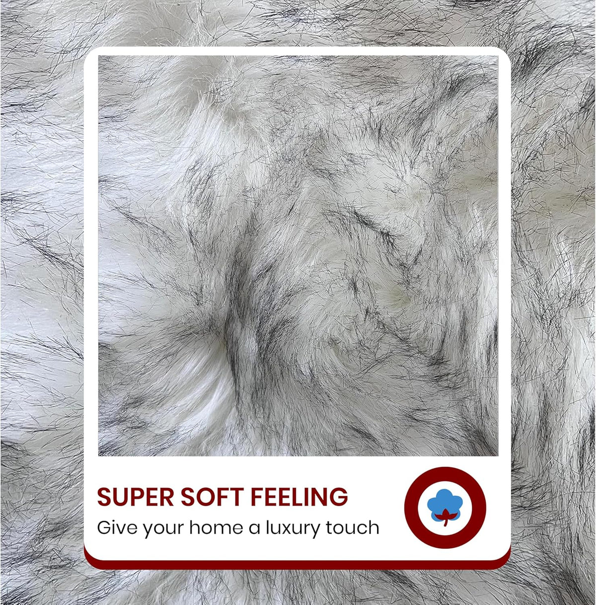 LAMBZY Faux Sheepskin Hypoallergenic Free Shape Silky Shag Rug, Luxury Shaggy Silky Plush Carpet