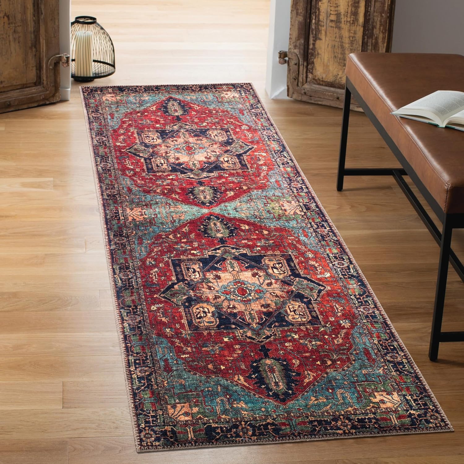 Keen Home Design 2x10 Rug - Machine Washable Runner Rug with Non-Slip Backing, Ideal for Hallway