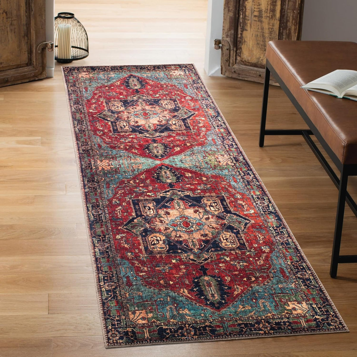Keen Home Design 2x12 Rug - Machine Washable Runner Rug with Non-Slip Backing, Ideal for Hallway