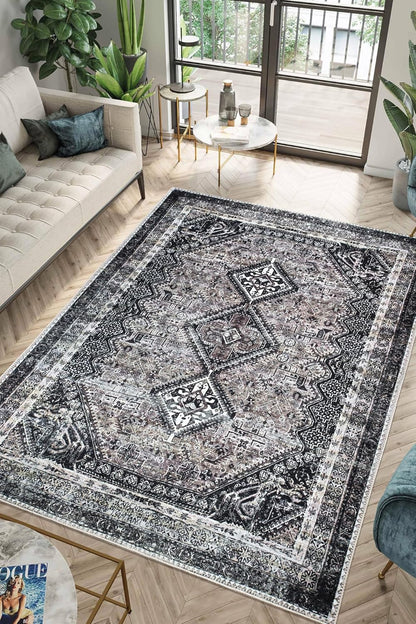 Keen Home Design 10x14 Rug - Machine Washable Area Rug with Non-Slip Backing, Ideal for Living