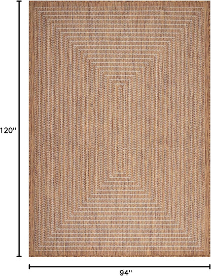 Adiva Rugs Outdoor Indoor Area Rug, Weather Resistant, Easy to Clean, Stain Resistant Floor Mat for