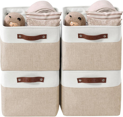 DECOMOMO Storage Bins Fabric Storage Baskets for Shelves, Linen Closet Organization Toys Nursery