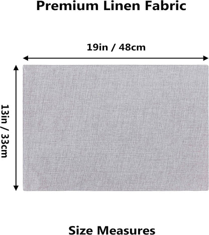 HOME BRILLIANT Cloth Placemats Set of 4 Heat Resistant Washable Plate Mats Placemats for Parties