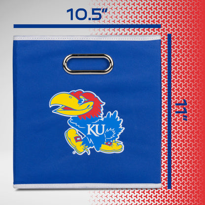 Franklin Sports NCAA Storage Bin - Cube Organizer - Kansas