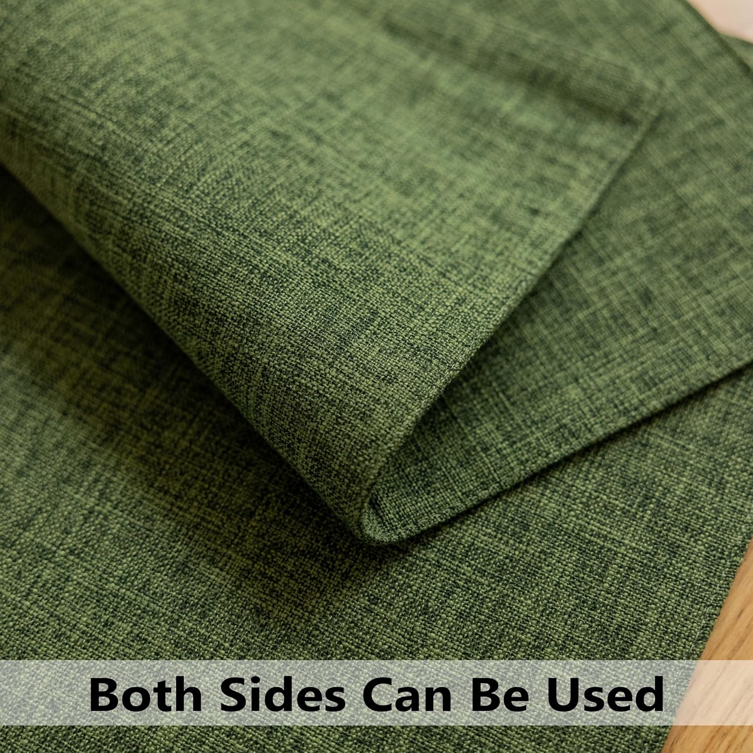Demetex Cloth Placemats Green Set of 4 Vintage Textured Linen Place Mats Heat Resistant Plate
