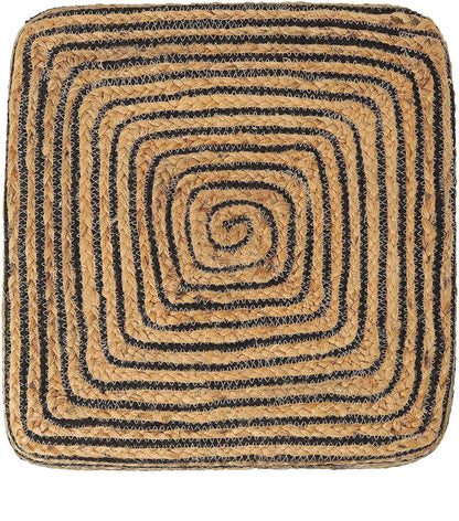 REDEARTH · Cube Pouf Foot Stool Ottoman - Jute Braided Pouffe Poof Accent Sitting Footrest for The
